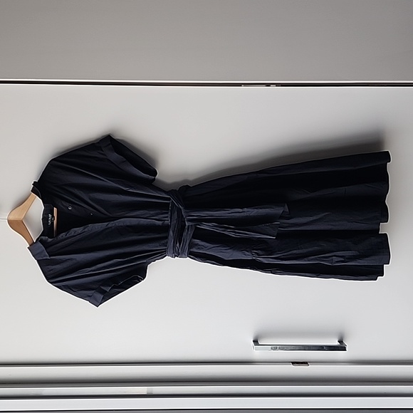 Vintage Lauren Ralph Lauren Classic Oversized Voluminous Belted Shirt Dress - Picture 1 of 8